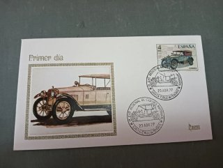 4 Sobres Primer Día Coches Antiguos España
