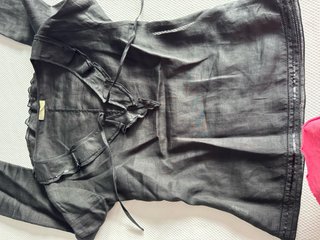 Camisa Massimo Dutti Lino Negra