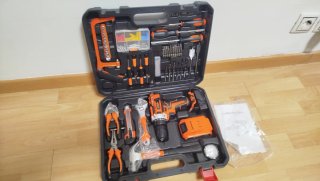 NUEVO! Maletín herramientas 100pzs con taladro 21V