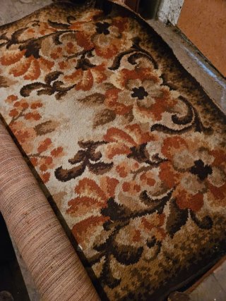 Alfombra Grande con Estampado Floral