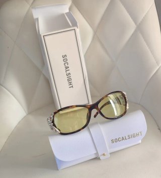 Gafas de Sol Mujer SOCALSIGHT Marrón y Dorado