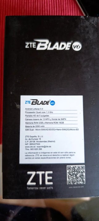 Móvil ZTE Negro/Azul