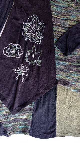 Vestido Patchwork Verde y Negro.tipo Desigual