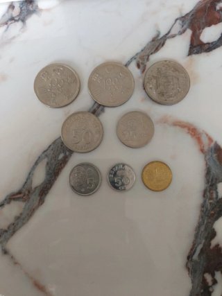 Lotto di 8 Monete Antiche di Peseta