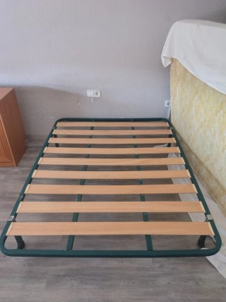 Base Cama 135cm Metal y Madera
