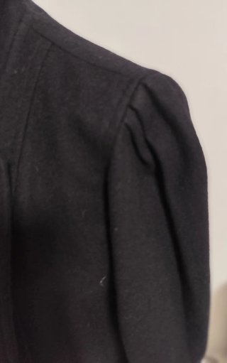 Abrigo largo negro talla 46L, 85% LANA gaç