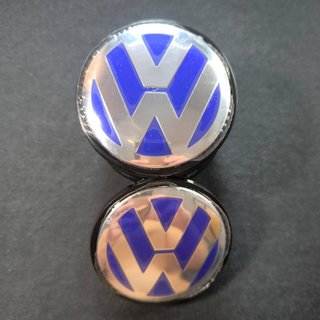 TAPABUJES VW 65mm AZUL EMBLEMA LLANTAS VOLKSWAGEN