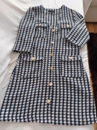 Vestido Tweed Cortefiel Talla M