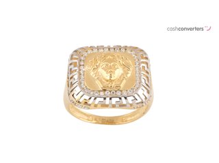 anillo oro 18k con piedra con circonita
