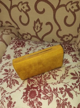Bolso de fiesta vintage mostaza