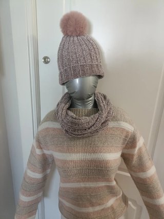 Conjunto Gorro y Bufanda de Punto