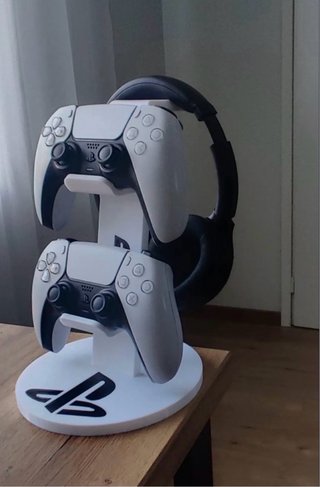 Soporte Doble para Mandos PS5 y Auriculares