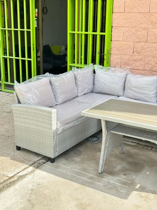 Nuevo conjunto terraza! sofa rinconera + mesa