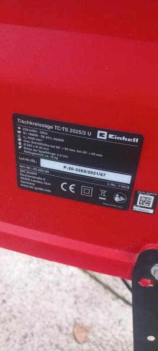Sierra de mesa TC-TS 2025/2 U