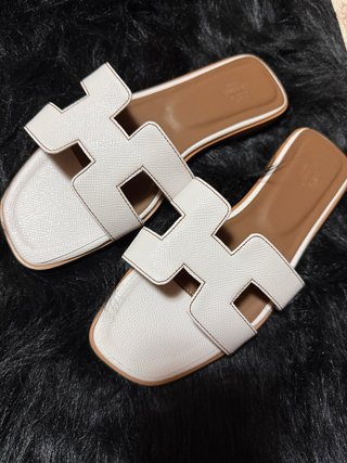 Ciabattine Hermès bianche
