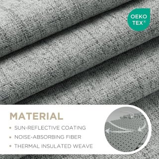 1 Cortina 100% Opaca Termic tipo lino Gris 175x140
