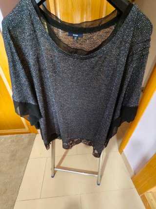 Blusa de fiesta negra KIABI Talla XXL