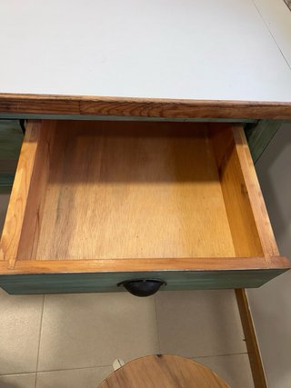 Mesa consola vintage madera + bandeja