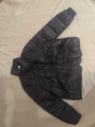 Abrigo Acolchado Negro Talla XL