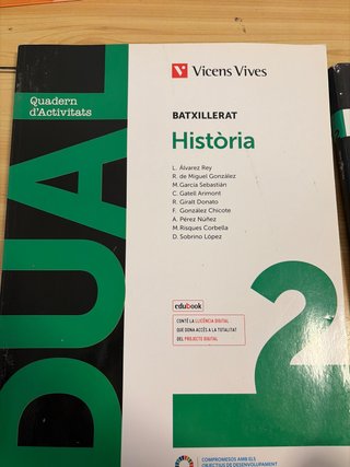 Història, 2 Batxillerat, Dual. Quadern d'activi...