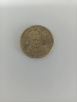 Moneda 20 céntimos Grecia 2002 moneda antra