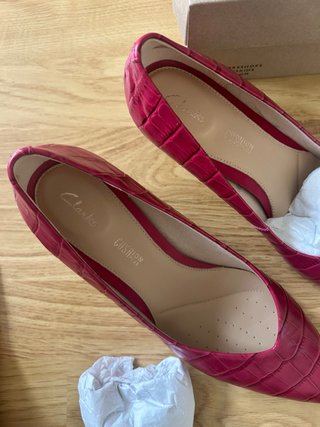 HOY 42€Zapatos Clarks fucsia piel diseño cocodrilo
