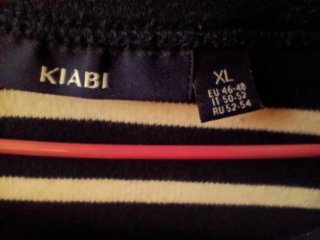 Camiseta Kiabi rayas azul y blanco Talla XL