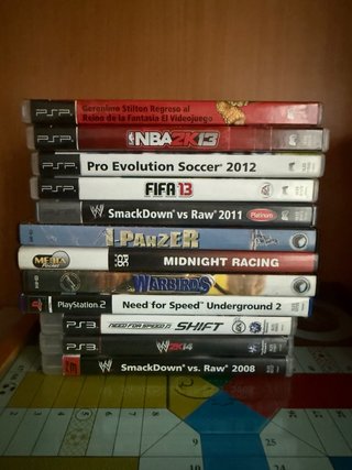 Lote videojuegos PSP PS2 PS3 — WWE, FIFA, NFS, NBA