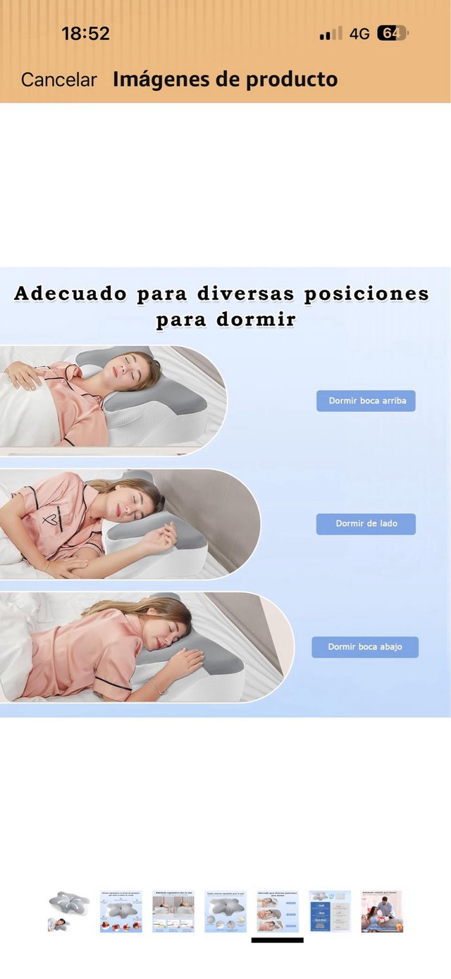 Almohada Cervical Ergonómica Memory Foam