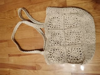Bolsa rafia beige