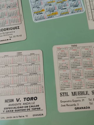 Colección de calendarios antiguos
