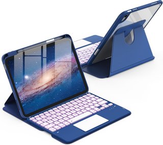 Funda teclado CACOE 360° iPad 10/11 azul
