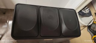 Cubo de Reciclaje Triple con Pedal
