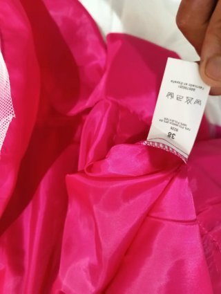 Vestido de Fiesta Fucsia con Lazo