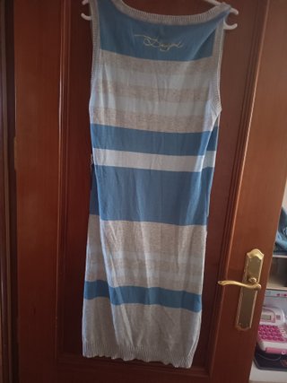 Vestido Desigual Azul y Gris