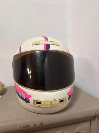 Casco de Moto Integral Blanco con Gráficos