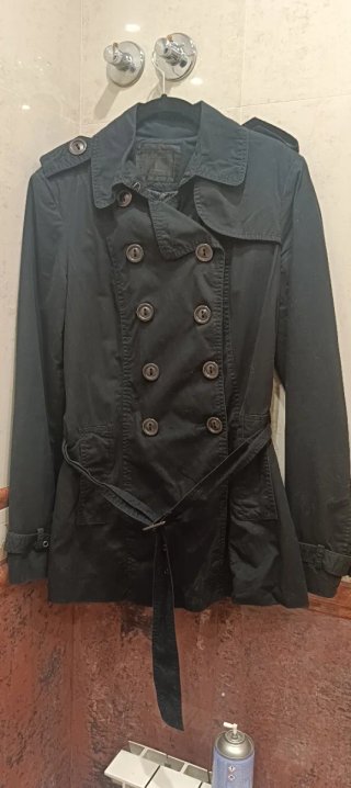 Gabardina Negra Stradivarius