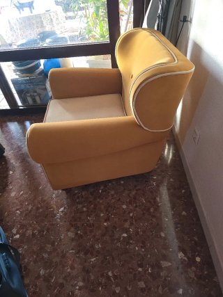 Sillón Mostaza y Beige