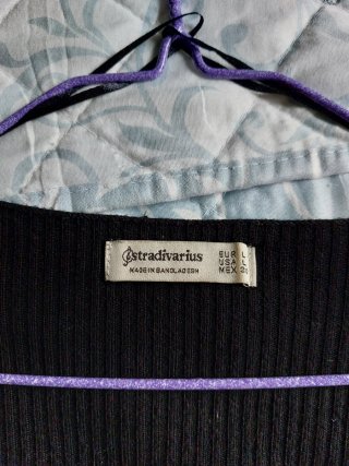 Chaqueta Stradivarius Negra Talla L