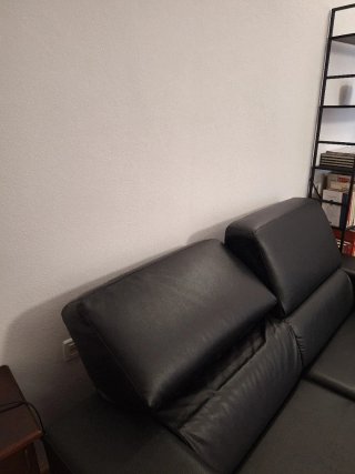 Sofá de Couro Preto
