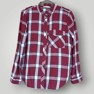 Camisa de cuadros granate y blanca Lefties L