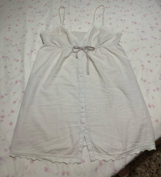 Camisón Blanco con Detalle de Lazo