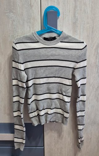 Camiseta Manga Larga Rayas Bershka