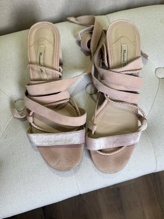 Sandalias Massimo Dutti Beige/Rosa