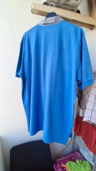 Polo Ralph Lauren Azul con Cuello de Cuadros -...