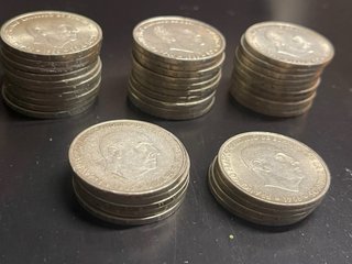 Lote de 10 Monedas de plata de 100 Pesetas de 1966