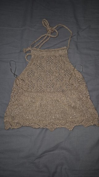Crop Top Dorado Brillante