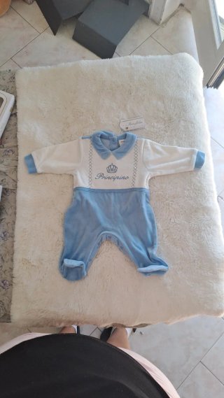 Tutina neonato in ciniglia