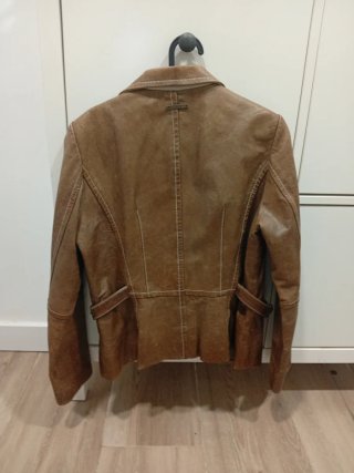 Americana de Piel Cortefiel Marrón Talla M