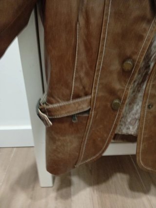 Americana de Piel Cortefiel Marrón Talla M